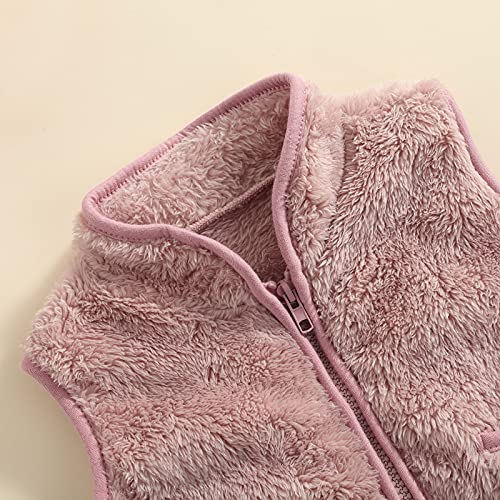 Image of Toddler Baby Girl Boys Sleeveless Fleece Plush Vest Sherpa Waistcoat