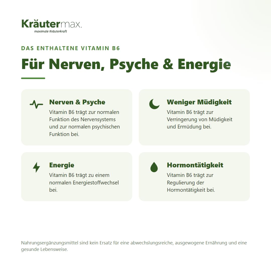 Kräutermax Anti Stress Komplex Kapseln mit Ashwagandha, Panax Ginseng, Magnesium, Rhodiola Rosea, L-Arginin, Hopfen, Melisse, Passionsblume und Vitamin B6, 60 Kapseln