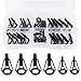 30 X Black Stainless Steel Fishing Rod Tips Guides Repair Kit