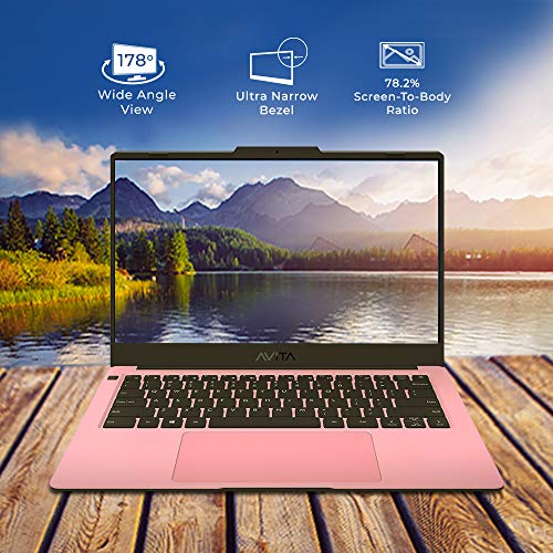 Image of AVITA LIBER V14 NS14A8INW561-SPA 14-inch (35cm) Laptop (AMD R7-3700U /8GB /512GB SSD /FHD /Windows 10 Home /Radeon RX Vega 10 Graphics / 1.25KG), Summer Pink