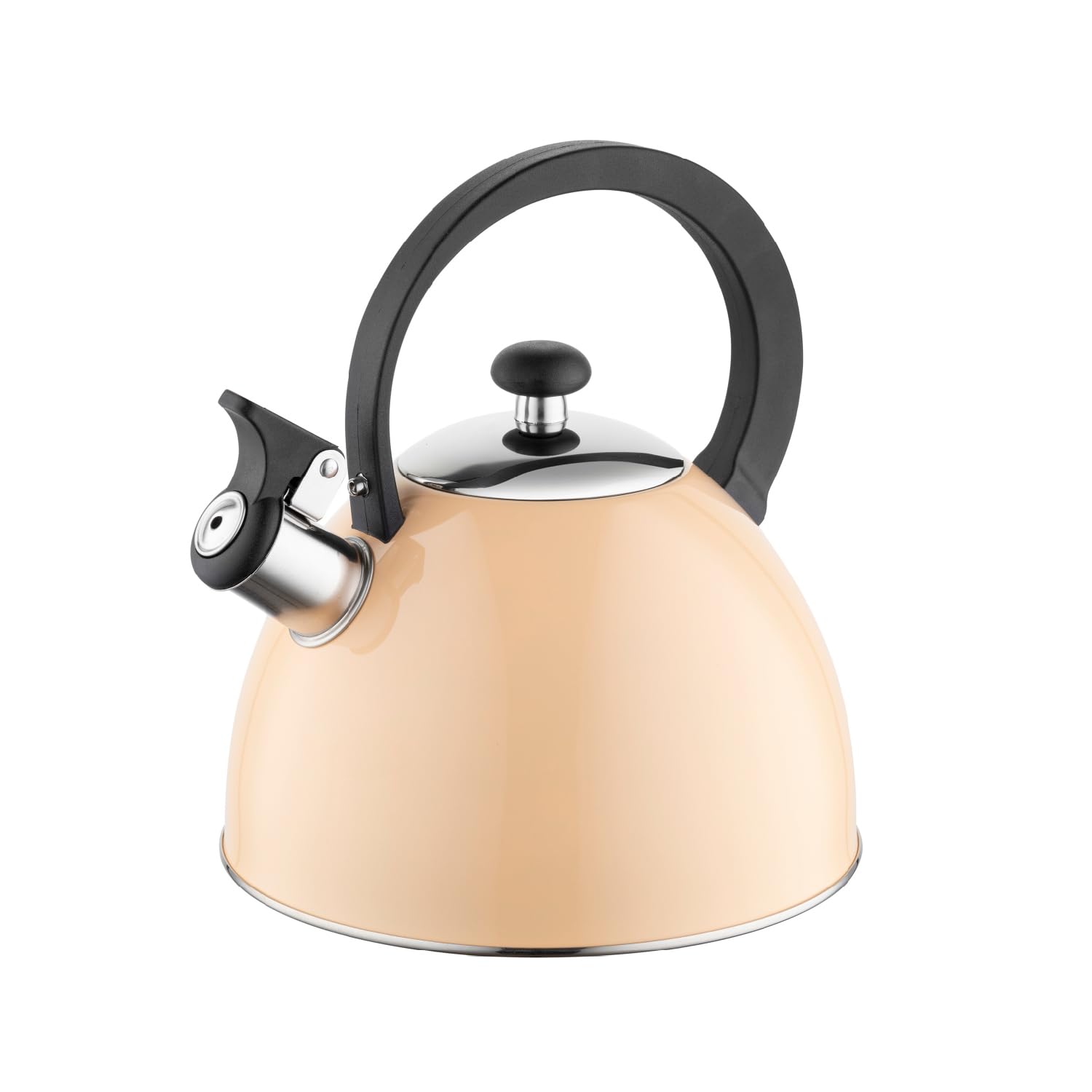 FLORINA Hervidor de Agua (2,5 l) I Tetera de Acero Inoxidable LUKE I Silbato con Mango de Bakelita I Silbido Automático I Tetera para Té y Café I Apta para Todo Tipo de Cocinas I Color: Negro — view 17