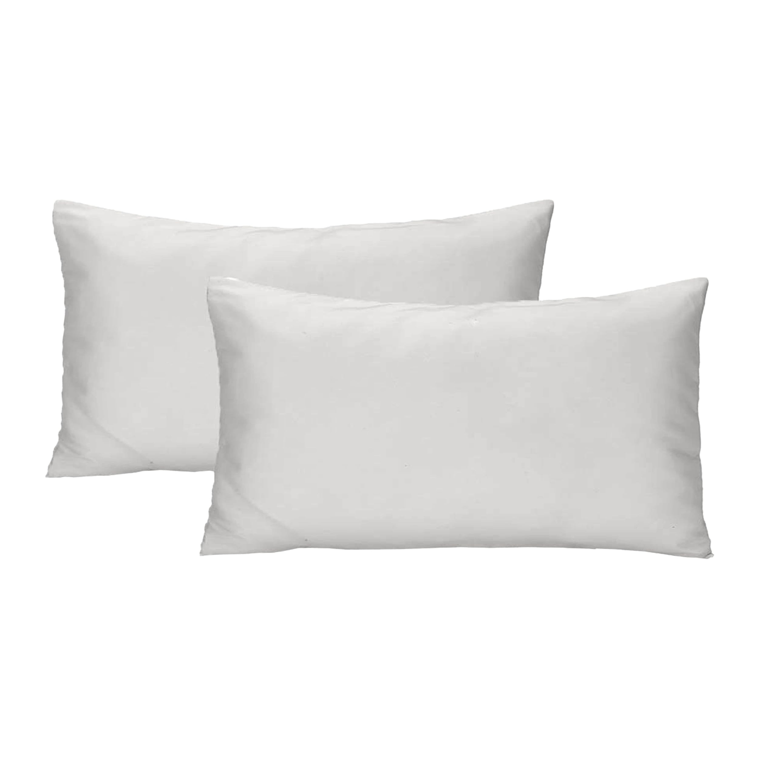 Pillowcase 45x90cm - 100% Microfiber - Pack of 2, Cushion Covers with Zipper Closure, Extra Soft - Grey