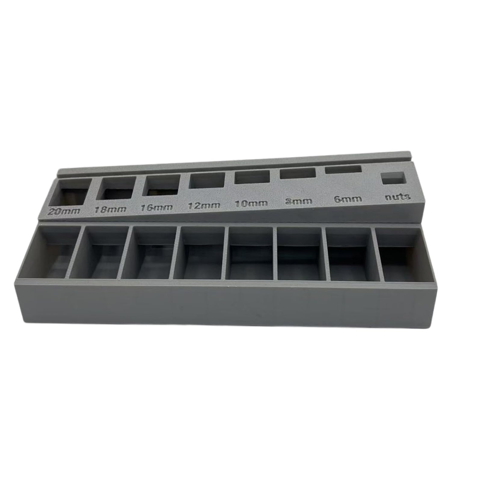 Hzbb Grey Dividers Bolt Sorter Cartons Featuring Stereoscopic Published Slots And Permanent Construction For Hardware Sorting Garage Tool Planner Tray