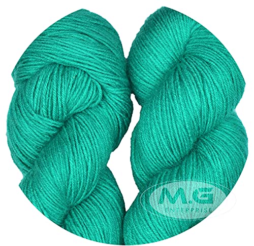 Image of M.G ENTERPRISE Brilon Teal BlueWool Yarn 200 Soft Crochet Thread for Handmade Craft & Knitting