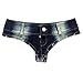 Yollmart Women's Sexy Cut Off Leather Booty Shorts Pants Clubwear-L Blue