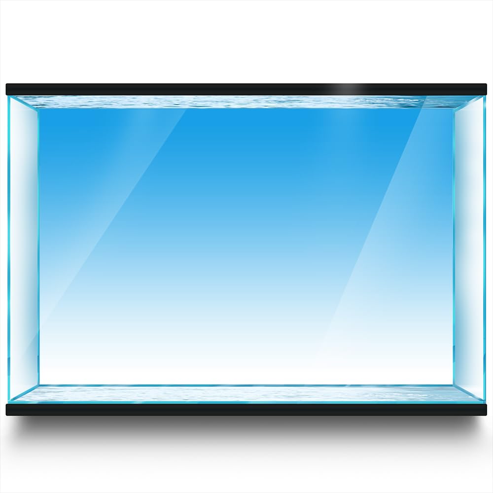Adesivi per sfondo acquario, colore blu e bianco, sfumati, decorazione per terrari e rettili, 75 x 50 cm