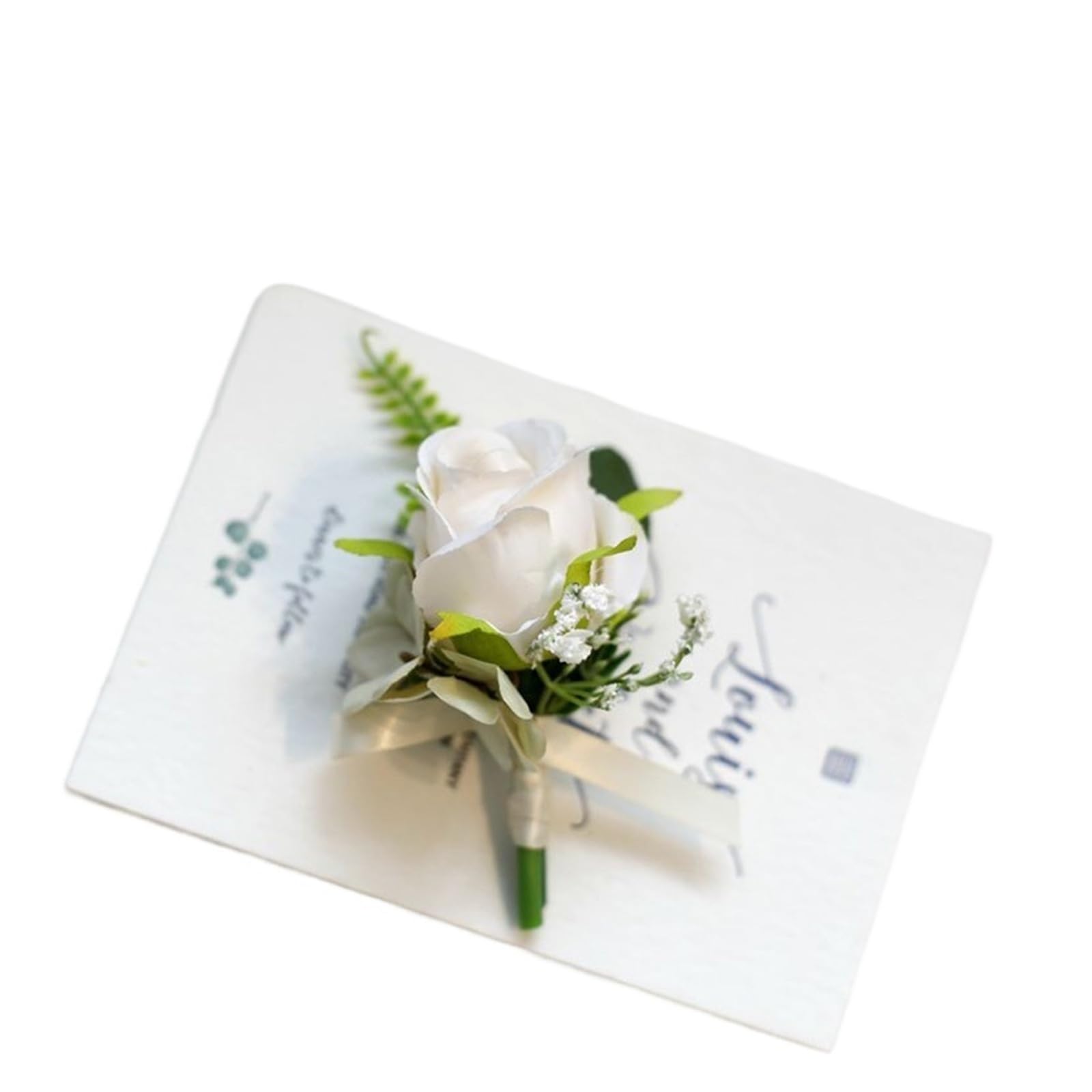 Wedding boutonniere Groom Boutonniere Man Pin Suit Corsage Bridal(Silver)