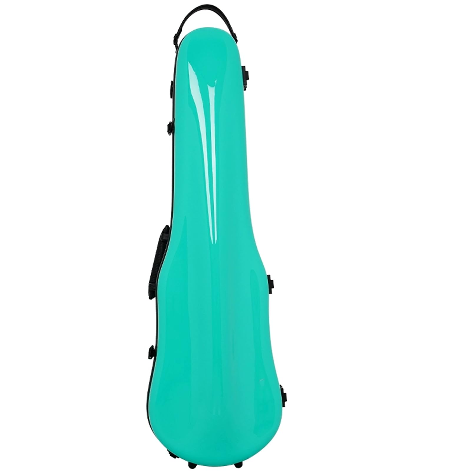 Estuche de policarbonato para violín para instrumentos de tamaño 3/4 y 4/4, carcasa rígida protectora ligera con interior suave y correas de transporte, K