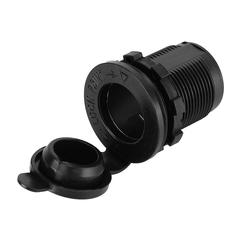 Naroote12V 24V ABS Cigarette Lighter Socket for Motorcycle Cars With Waterproof Cover