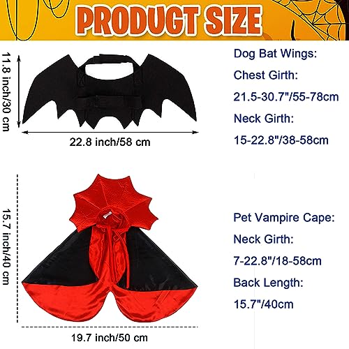 Disfraz para Perro 2 Pack Alas de Murciélago y Capa Vampiro miniatura 5