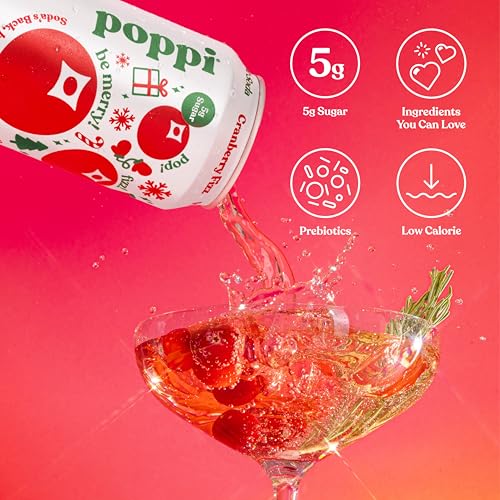 Image of Poppi Prebiotic Soda, Cranberry Fizz, 12 Oz, 12 Pack