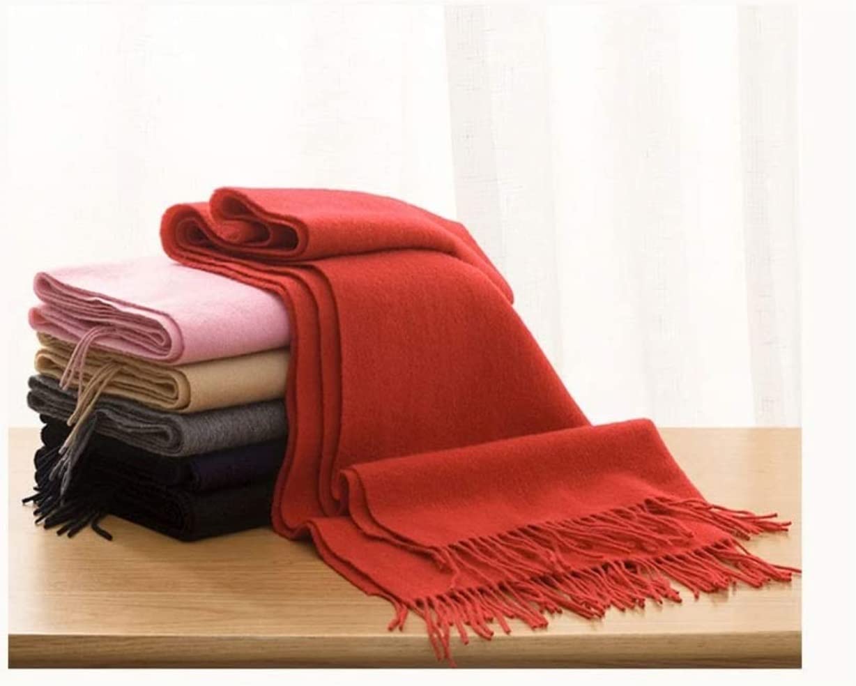 Miękki Szal Szalik Damski Szal Pashmina Okłady Jednolity Kolor Zimowy Szalik Na Co Dzień(Black)