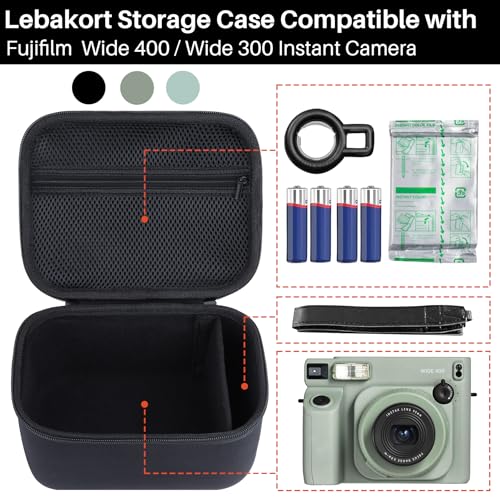 Estuche Lebakort para Fujifilm Instax Wide 400/300 Verde Salvia miniatura 3