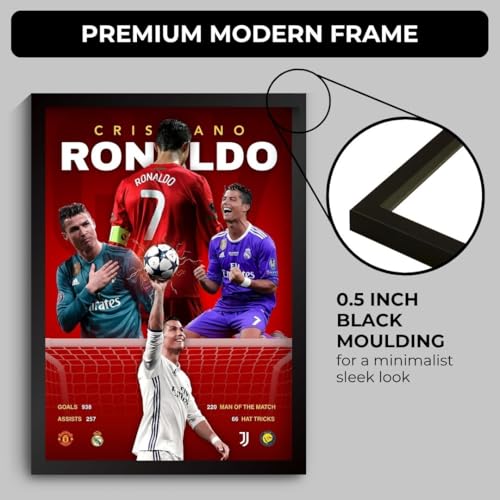 Image of Funk You Store Ronaldo Framed Poster | Cristiano Ronaldo Wall Art | CR7 Edition | Football Legend | Premium Sports Decor for Football Fans | Motivational Wall Poster (F 090)