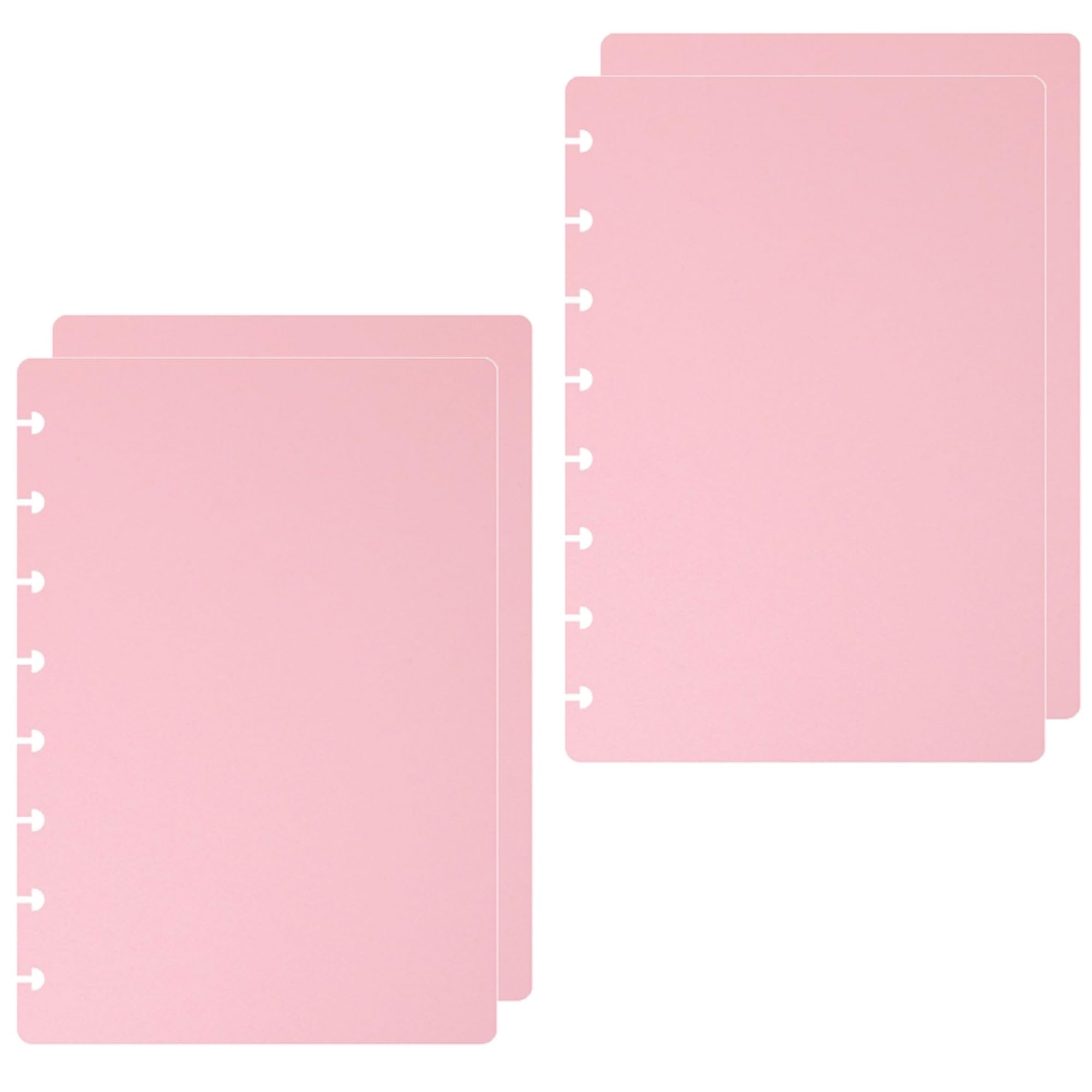 ITSYHPRO 2 Set A5 Disc Planner DIY Cover Discbound Notebook Accessories Candy Colors Compatible for Notebook and Planner(Pink,A5)