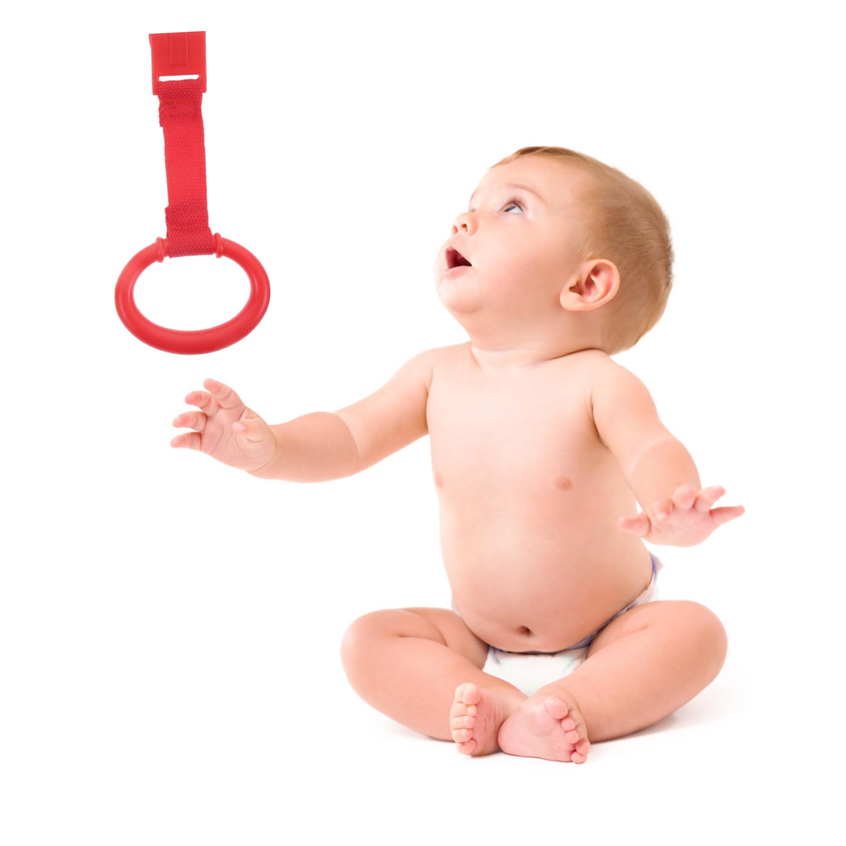 Vaguelly Nursery Cot Ring Baby Stand up Ring Toddler Walking Assist Tools Infant Supply 4pcs Crib Grab Ring Set