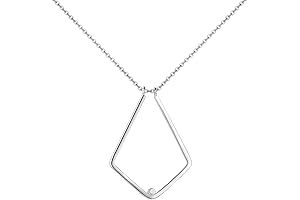 VREFK Rhombus Ring Holder Necklace for Women & Men