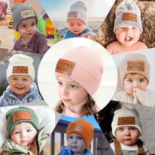 Custom Toddler Beanie Caps for Boys Girls, Personalized Winter Hat for Kids, 3 Sizes Beanies for Newborn to Adults2