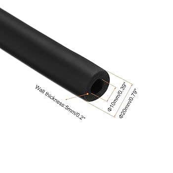 M METERXITY Pipe Insulation Tube, 17 X 2.4(L X OD) Foam Pipe Covers, Pre-Slit Clamp For Padding/Bumper Corner Edge Protection/Handle Water Pipes [Orange