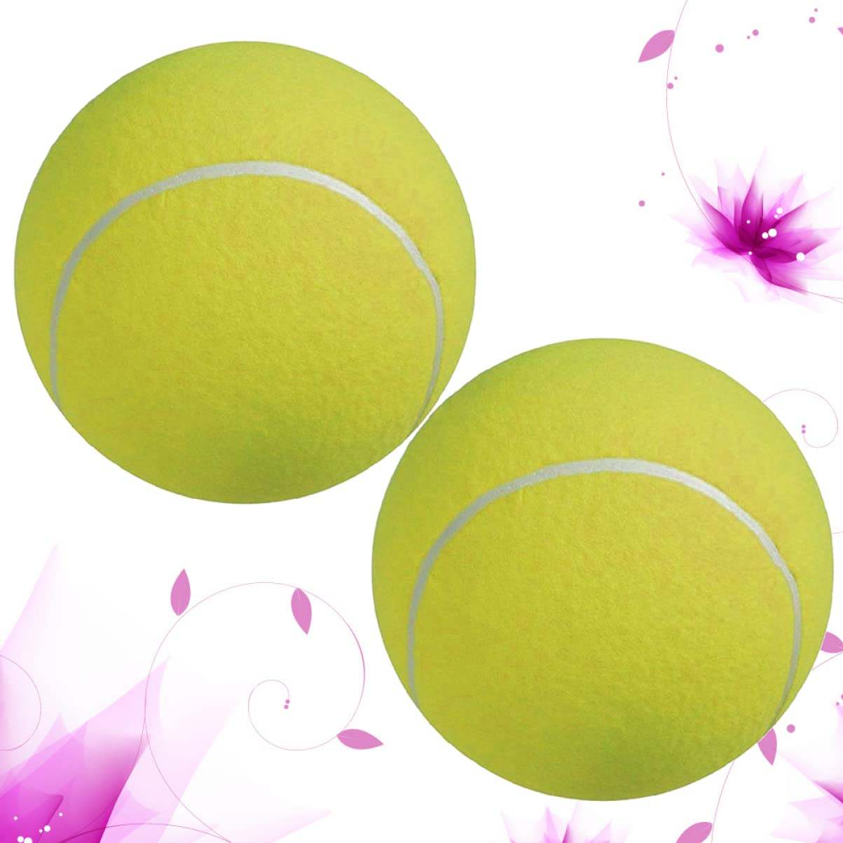 POPETPOP 2pezzi Palla Da Tennis Gigante Palla Gonfiabile Per Esterno Giocattolo in Gomma Per Animali Domestici Con Ago Gas Incluso