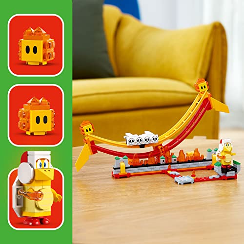 Super Mario 71416 - Set di espansione Lava Wave Ride, con Fire Bro e 2 figure di bolle di lava, giocattolo da collezione da combinare con un gioco di corso iniziale - Lego - Immagine 5