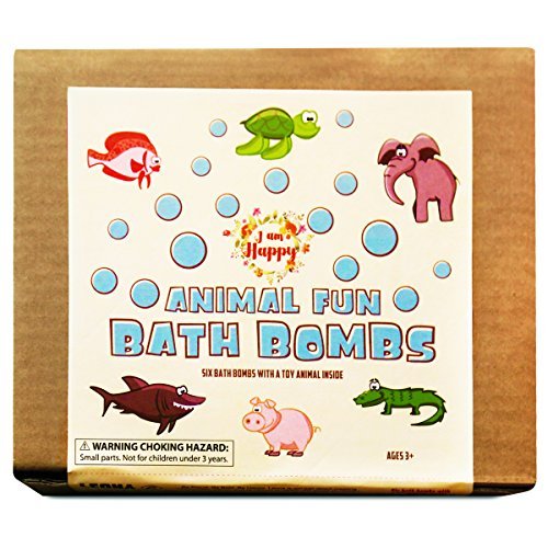 Kids Bath Bombs with Surprise Inside: Sea Animal Toys Inside, Great Bath Bombs Gift Set for Boys and Girls, Safe Ingredients Don’t Stain The Tub. Educational Learning Toys for 3 4 5 6 7 8 Years Old