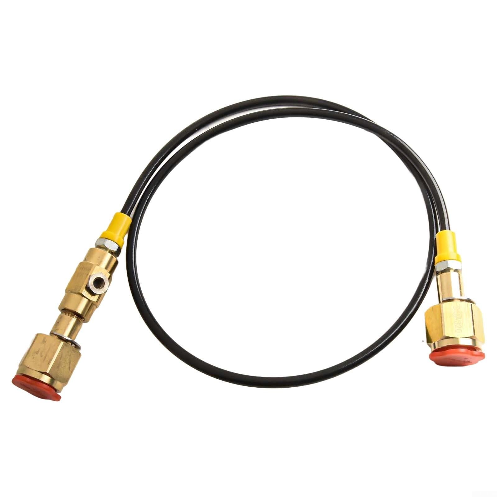 1 adattatore di ricarica per serbatoio con tubo flessibile da 36", connettore Cga320 a Cga320, plastica e rame, per sistema ad aria