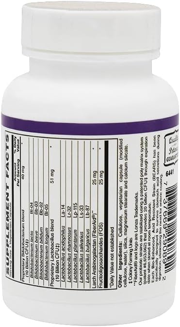 Miniatura 3 de BariatricPal Cápsulas probióticas de salud gastrointestinal e inmune de 20 mil millones de UFC (30 unidades)