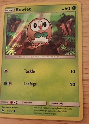 Pokemem Rowlet 9/149 Decidueye GX Cosmos Holo Premium Collection Box Promo