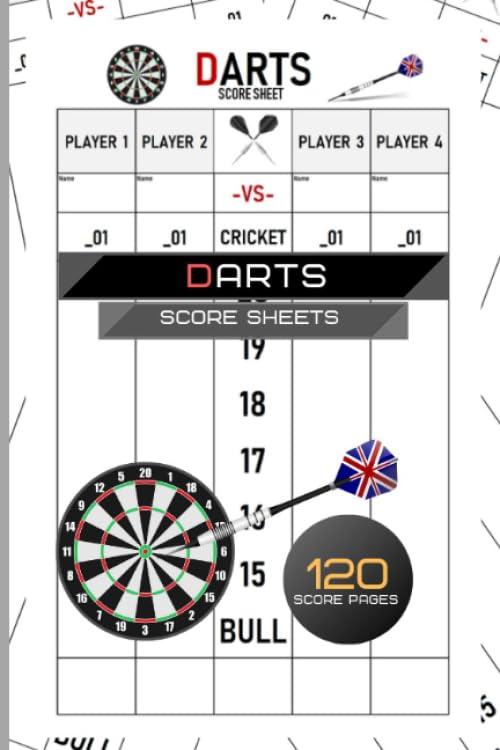 Darts Score Sheets Darts Score Pads Dart Score Keeper Darts Game