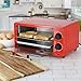 MegaChef 9.5 Quart Electric Counter Top 2 Slice Toaster Oven with Built in Timer, Bake, Broil, Toast (Candy Red)