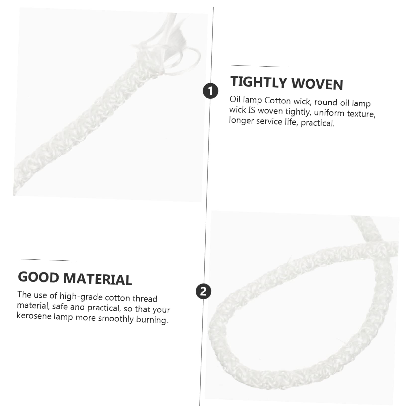 Uonlytech Kerosene Lamp Wick Replacement Wick for Oil Lamp Making Supplies for Garden Bar Porch Outdoor Lighting