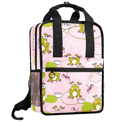 Sac à dos garçons à bretelles réglables confortables motif grenouilles