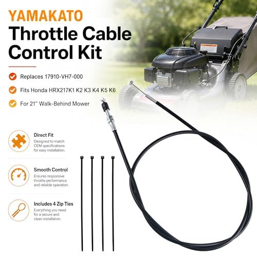 YAMAKATO Throttle Cable kit for Honda HRX217 Lawn Mower 17910-VH7-000 by YAMAKATO - Used condition - Image 2