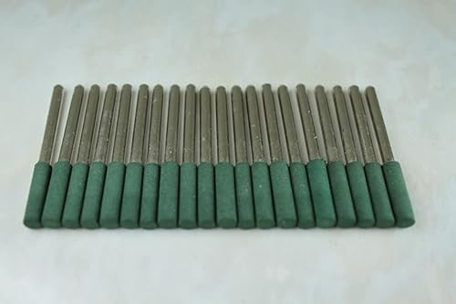 Miniatura 2 de TEMO Herramienta giratoria de goma cilíndrica de 0.177 in (316 pulgadas), fresas de pulido con vástago de 0.118 in (18 pulgadas) para herramientas