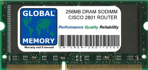 Cisco 256 MB DRAM SODIMM Memoria RAM 2801 Router P/N MEM2801 – 256D