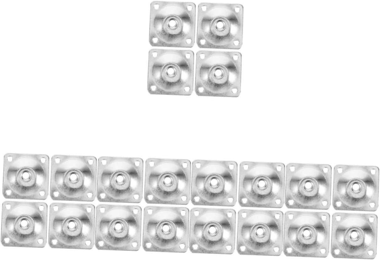 20pcs Flat Mounting Plates for Furniture Legs Connectors for Tables Sofas and Cabinets Easy Installation Support