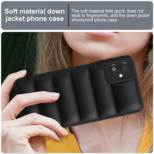 Image of Plus Puffer Case Camera Protection Soft Back Cover for Samsung Galaxy F14 5G - Black