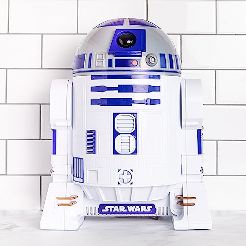 Uncanny Brands Máquina de fazer pipoca Star Wars R2D2 - Aparelho de cozinha Droid totalmente operacional glide