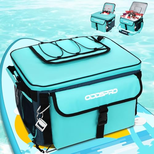 28L Paddle Board Cooler, Unique Top Opening Flap Waterproof Paddleboard Cooler, Durable PVC Material Fits 42 Cans with Bottle Opener, Paddle Board Accessories for SUP, Kayaking, Camping, Fishing