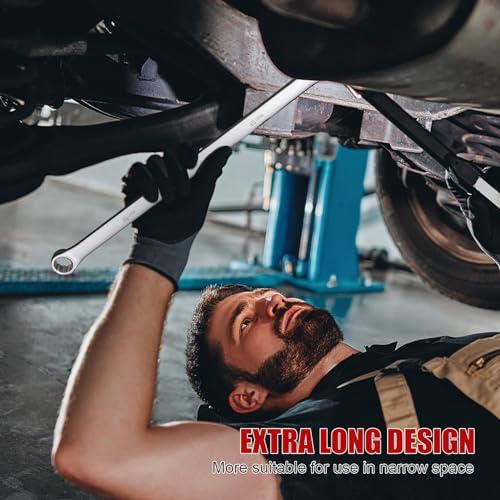 Image of 6-Piece Extra Long Double Box End Wrench Set | Chrome Vanadium Steel Aviation Wrenches Metric 8-19mm