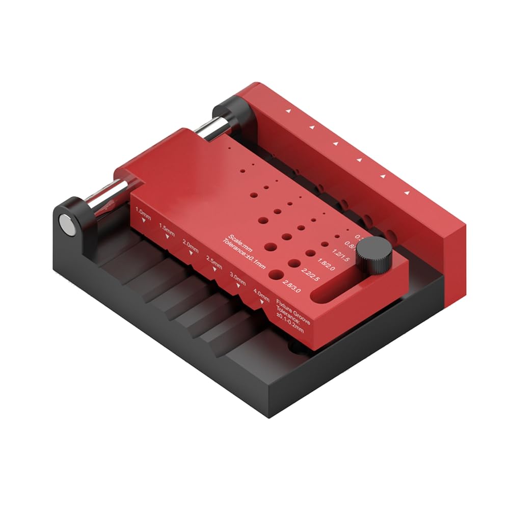 Lonrtesw Red Diy Model Borehole Positioner Locator Round Rod Center Drilling Fixture Model Tool Hobby Making Accessories