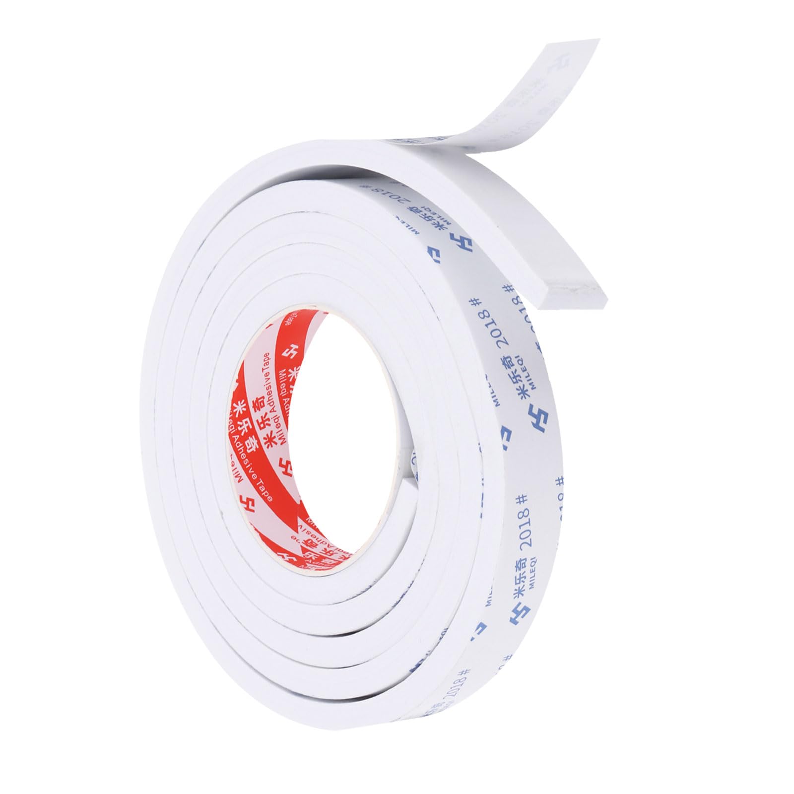 PATIKIL 2m/6.6ft Sealing Foam Tape, 3cm Wide 10mm Thick Single Sided Weather Stripping Door Seal Strip for Window Door Insulation White