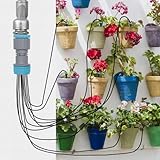 Drip Irrigation System Automatic Micro Drip Kit with 10 Drip Nozzles 52FT Irrigation Tubing Hose Garden Watering System for Flower, Potted Plants, Vegetable, Greenhouse
