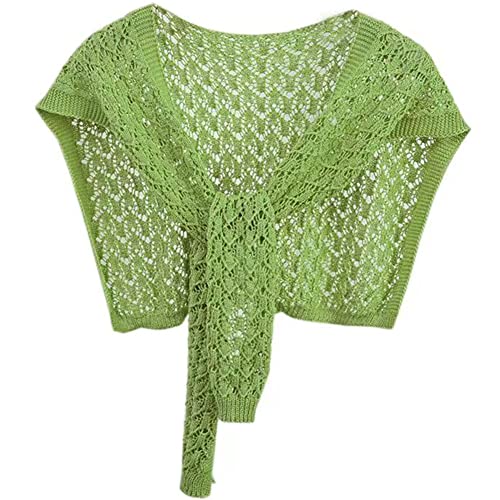 Women's Shawl Hollow Knitted Poncho Cape Scarf Pashmina Shawls for Spring Summer