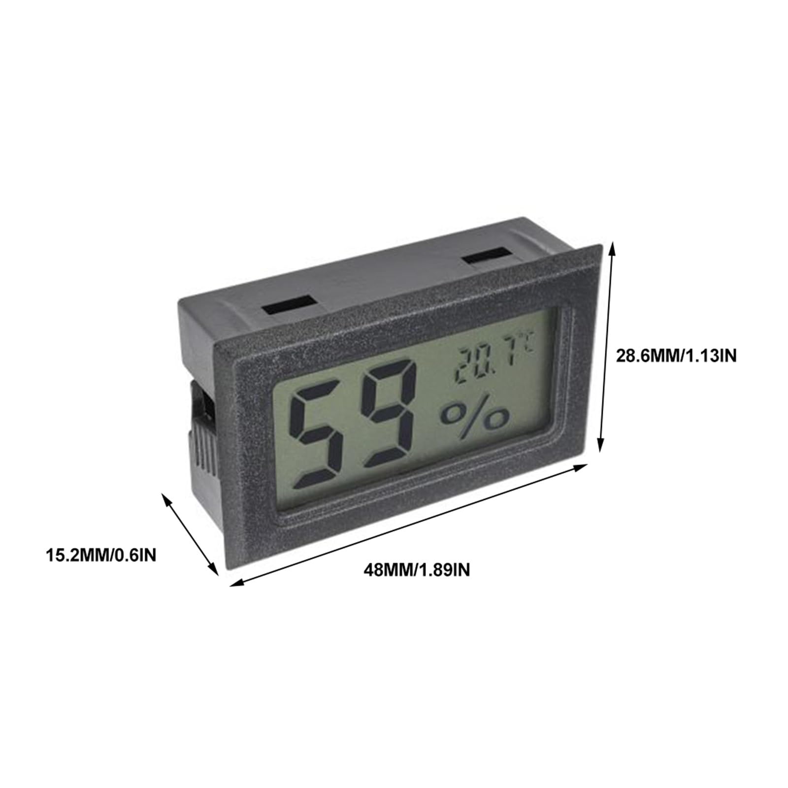 Mini Cyfrowy LCD Kryty Wygodny Czujnik Temperatury Miernik Wilgotności Termometr Higrometr Dokładny Szybki Monitorowanie Czasie Rzeczywistym(White and Black)