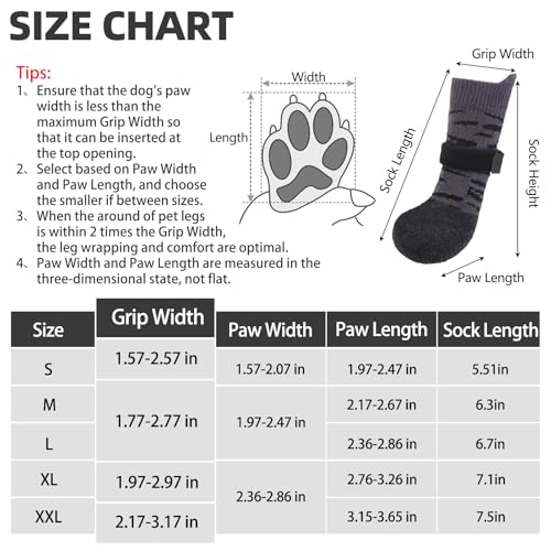 PUPTECK-Anti-Slip-Dogs-Shoes-for-HotCold-Pavement-Senior-Booties-Rubber-Boots-Paw-Protectors-for-Small-Medium-Large-Size-Dogs-to-Prevent-Licking-Grippy-Socks-for-Hardwood-Floors-Tiger-XL PUPTECK Anti Slip Dogs Shoes for HotCold Pavement Senior Booties Rubber Boots Paw Protectors for Small Medium Large Size Dogs to Prevent Licking Grippy Socks for Hardwood Floors Tiger XL