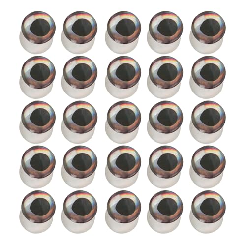 Haodream 25 unids/paquete Pesca mancuernas ojo conjunto 6mm/8mm/10mm ligero moscas atar accesorios para pescadores de agua dulce y salada
