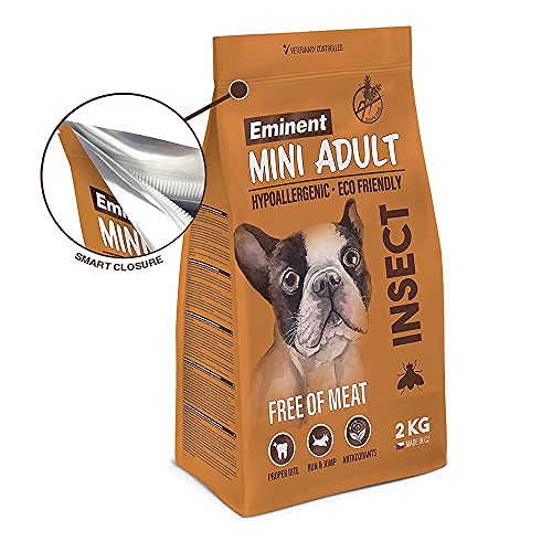 Eminent Mini | Hundefutter mit Insekt | Trockenfutter für Hunde Toy- und Mini- Rassen | Getreidefrei | Hypoallergenes | 1x 2kg