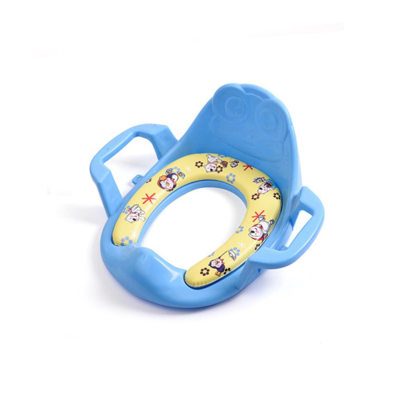 Asiento de Entrenamiento Baño para Niños y Bebés Cojín Cómodo y Asas Antideslizantes de Pvc para Uso en Casa, Pack de 4 Unidades Color Aleatorio